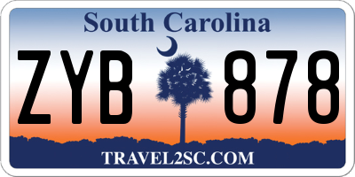 SC license plate ZYB878