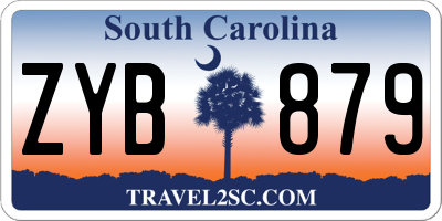 SC license plate ZYB879