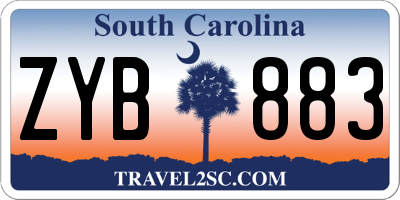SC license plate ZYB883