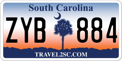 SC license plate ZYB884