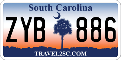 SC license plate ZYB886