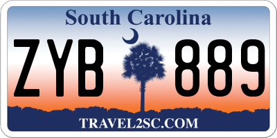 SC license plate ZYB889