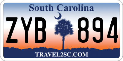 SC license plate ZYB894