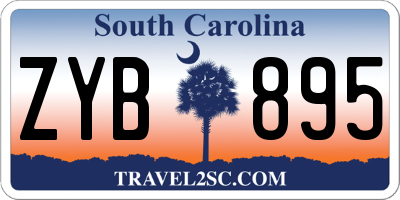 SC license plate ZYB895