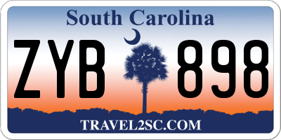 SC license plate ZYB898
