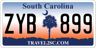 SC license plate ZYB899