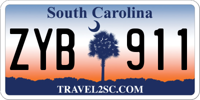 SC license plate ZYB911