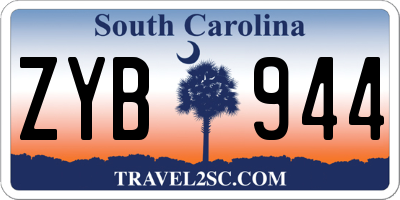 SC license plate ZYB944