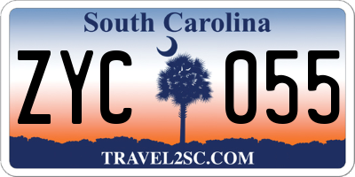 SC license plate ZYC055