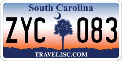 SC license plate ZYC083