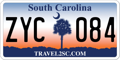 SC license plate ZYC084