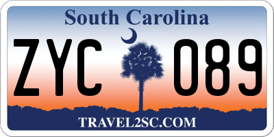 SC license plate ZYC089