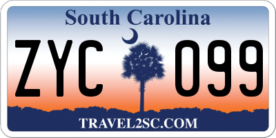 SC license plate ZYC099