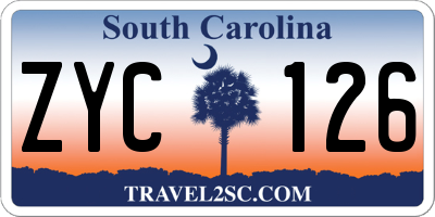 SC license plate ZYC126