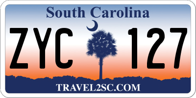 SC license plate ZYC127