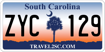 SC license plate ZYC129