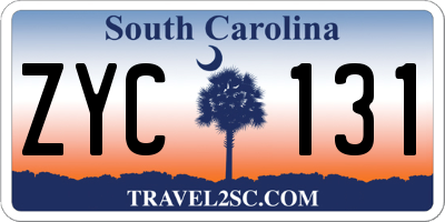 SC license plate ZYC131
