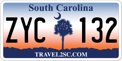 SC license plate ZYC132