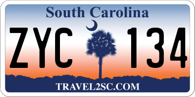 SC license plate ZYC134