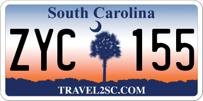 SC license plate ZYC155