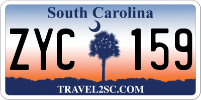 SC license plate ZYC159