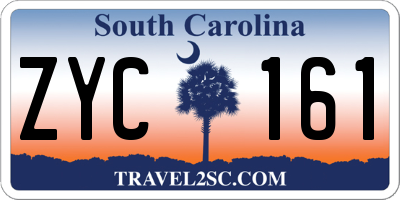 SC license plate ZYC161