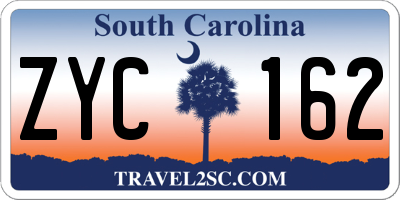 SC license plate ZYC162
