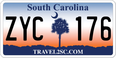 SC license plate ZYC176