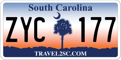 SC license plate ZYC177