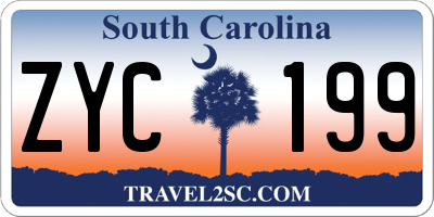 SC license plate ZYC199