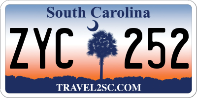 SC license plate ZYC252