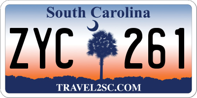 SC license plate ZYC261