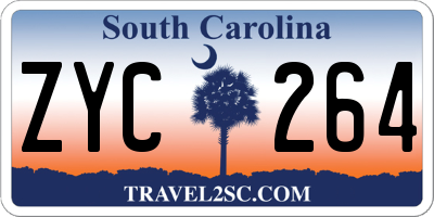 SC license plate ZYC264