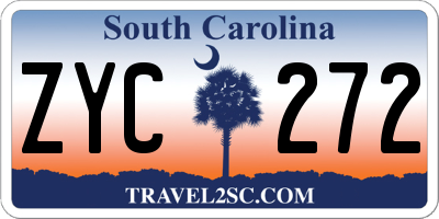 SC license plate ZYC272