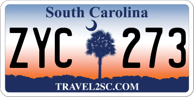 SC license plate ZYC273