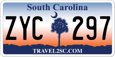SC license plate ZYC297
