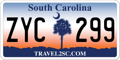 SC license plate ZYC299