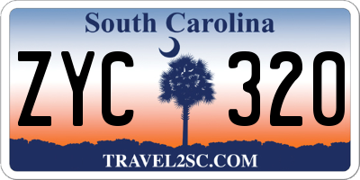 SC license plate ZYC320
