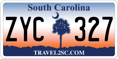 SC license plate ZYC327