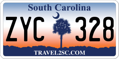 SC license plate ZYC328