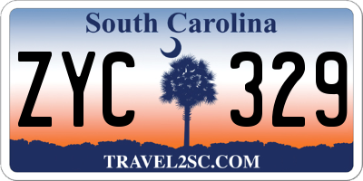 SC license plate ZYC329