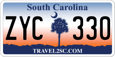 SC license plate ZYC330