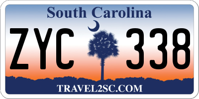 SC license plate ZYC338