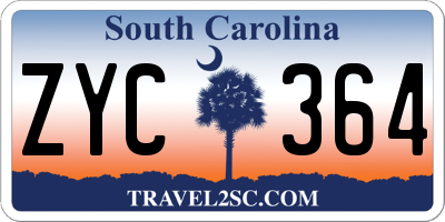 SC license plate ZYC364