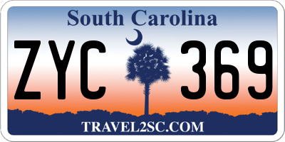 SC license plate ZYC369