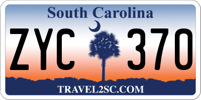 SC license plate ZYC370