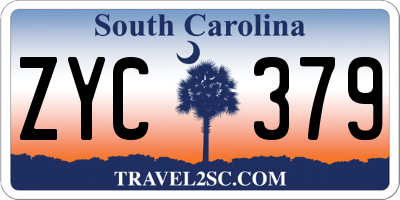 SC license plate ZYC379