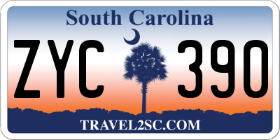 SC license plate ZYC390