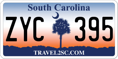SC license plate ZYC395