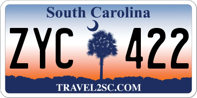 SC license plate ZYC422